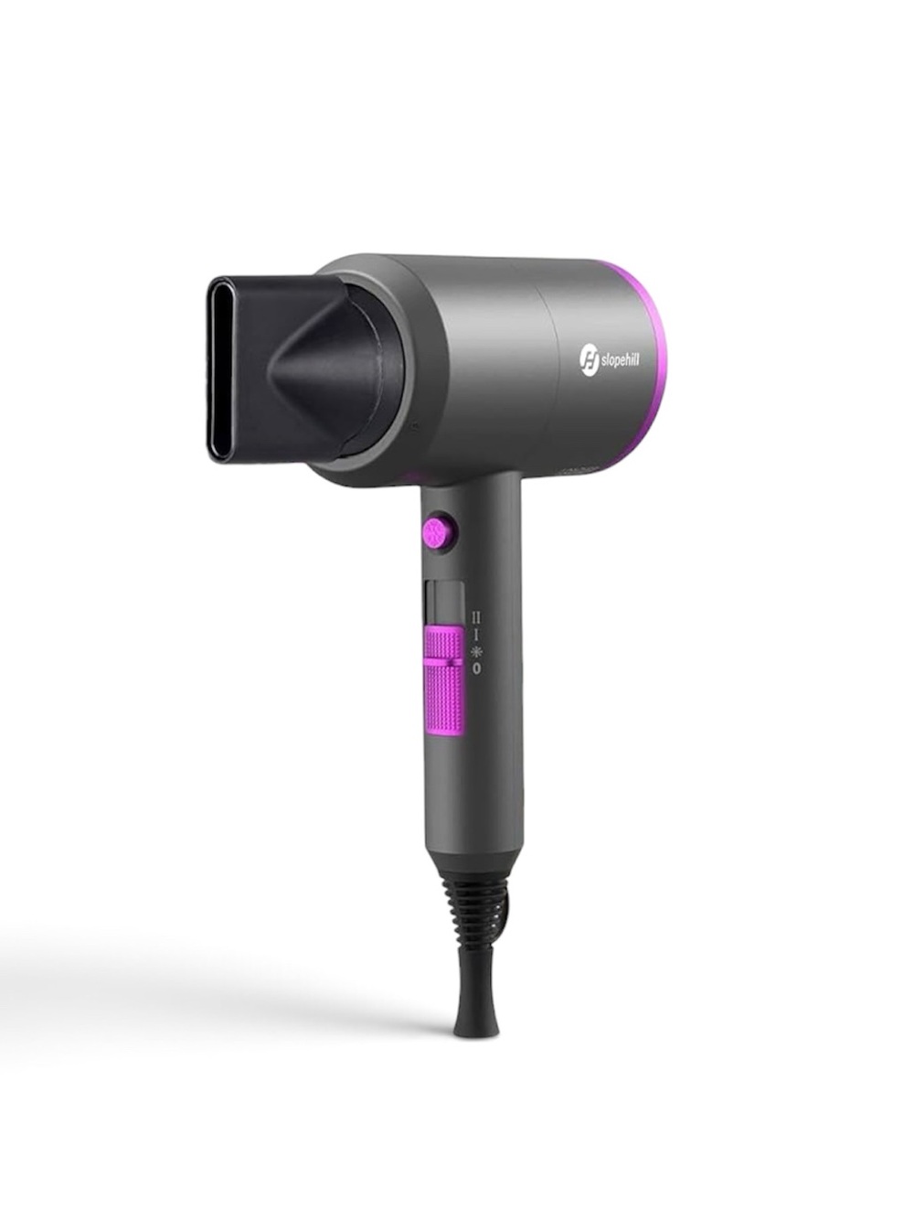 SLOPEHILL Ionic Hair Blow Dryer Concentrator Nozzle Attachment Gray Pink Purple
